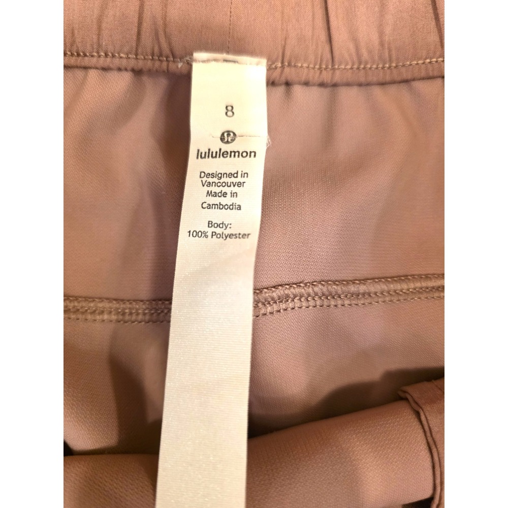 Lululemon Keep Moving Pants Women's Size 8 Pink Rose Cropped Elastic 15.5" Waist - Picture 4 of 12